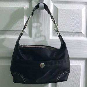 Small black Coach shoulder purse authentic